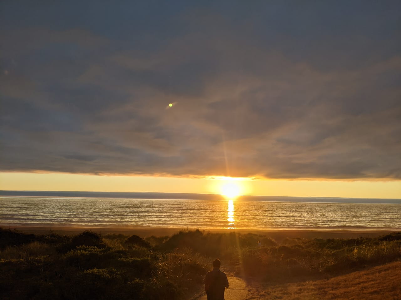 Sunset over the ocean